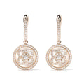 LOTUS DIAMOND MOP PINK GOLD EARRINGS