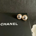 CC Stud Earrings White 659646