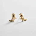 14K Gold Just For Fun Earrings - Cowboy Boot