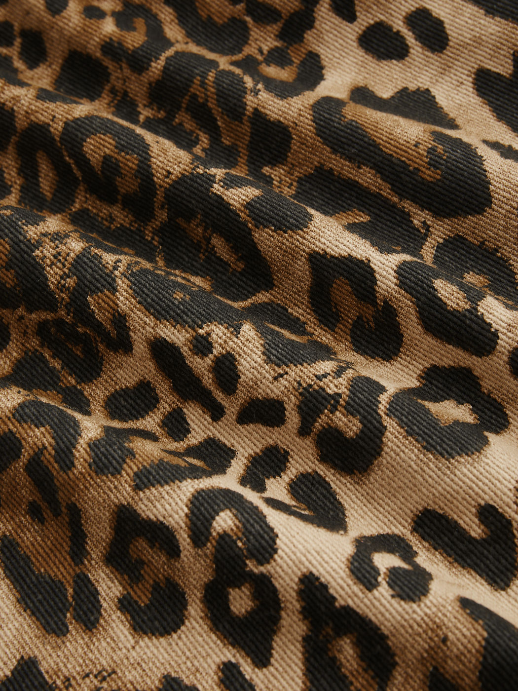 100% Cotton Mid Rise Leopard Pocket Wide Leg Trousers Curve & Plus