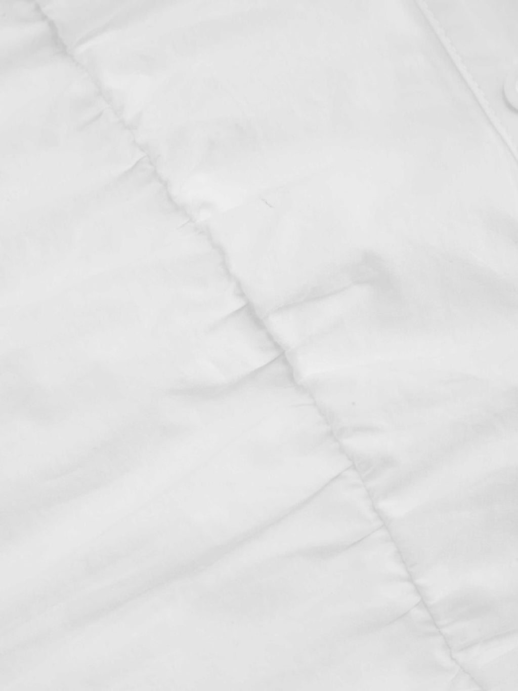 100% Cotton V-neck Solid Ruched Short Sleeve Shirt
