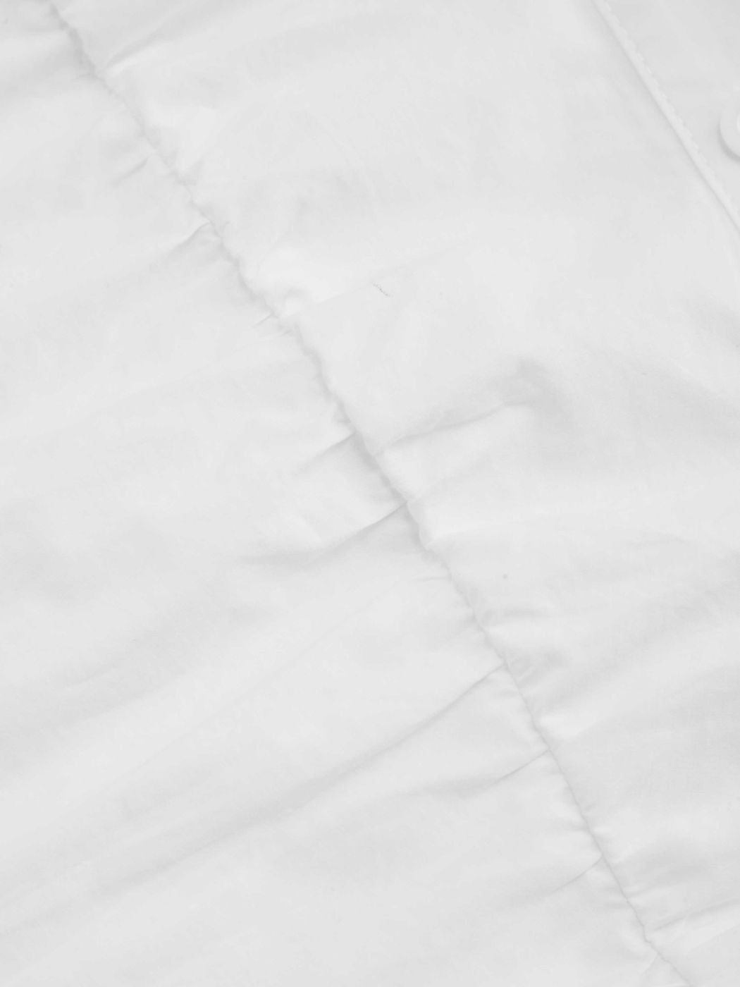 100% Cotton V-neck Solid Ruched Short Sleeve Shirt