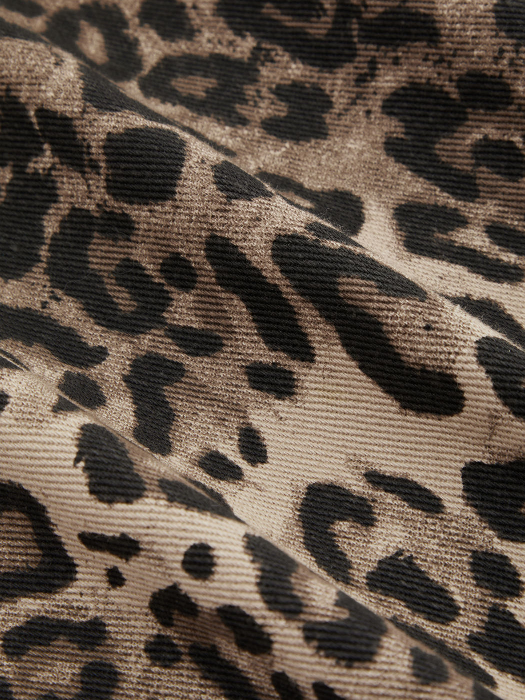 100% Cotton Mid Rise Leopard Pocket Wide Leg Trousers Curve & Plus