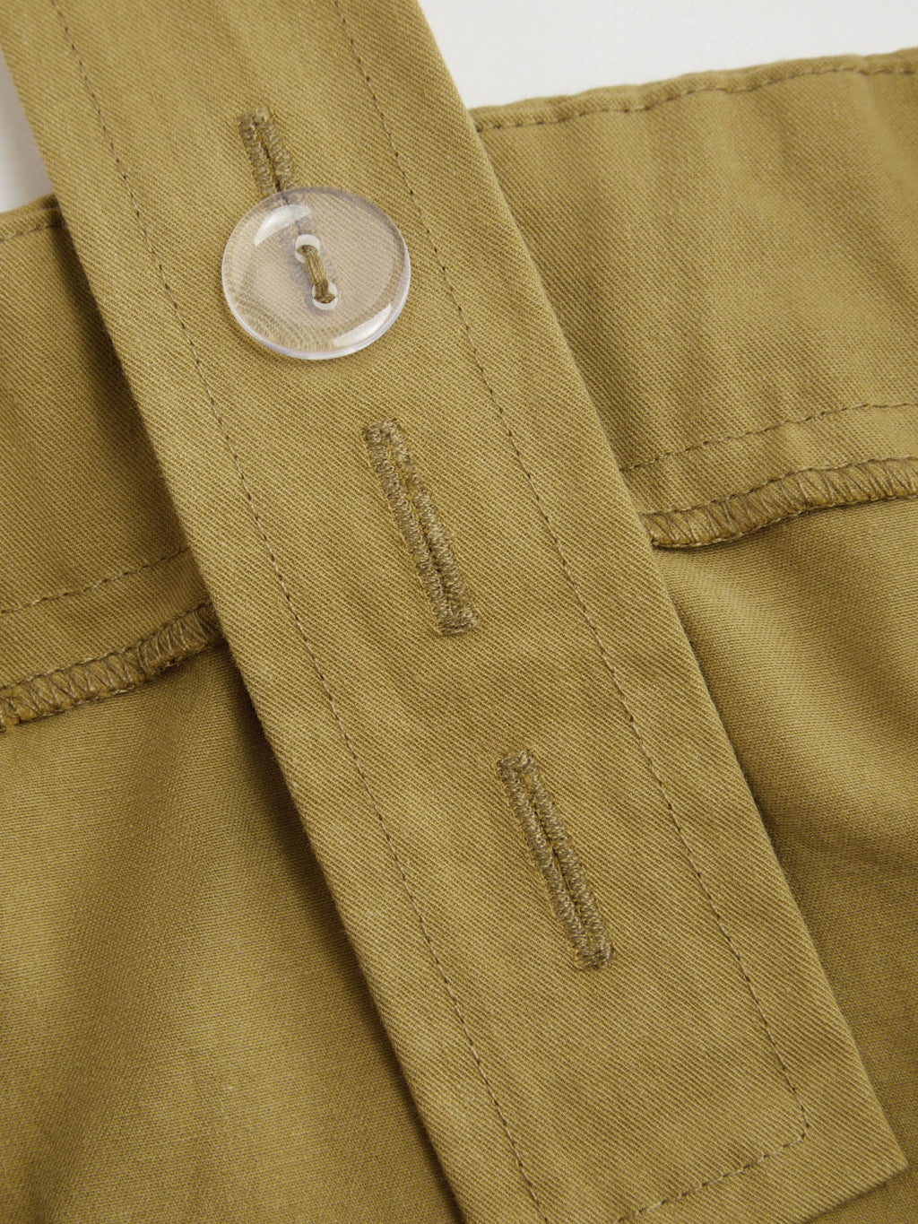 100% Cotton Solid Pocket Cargo Jumpsuit With Belt