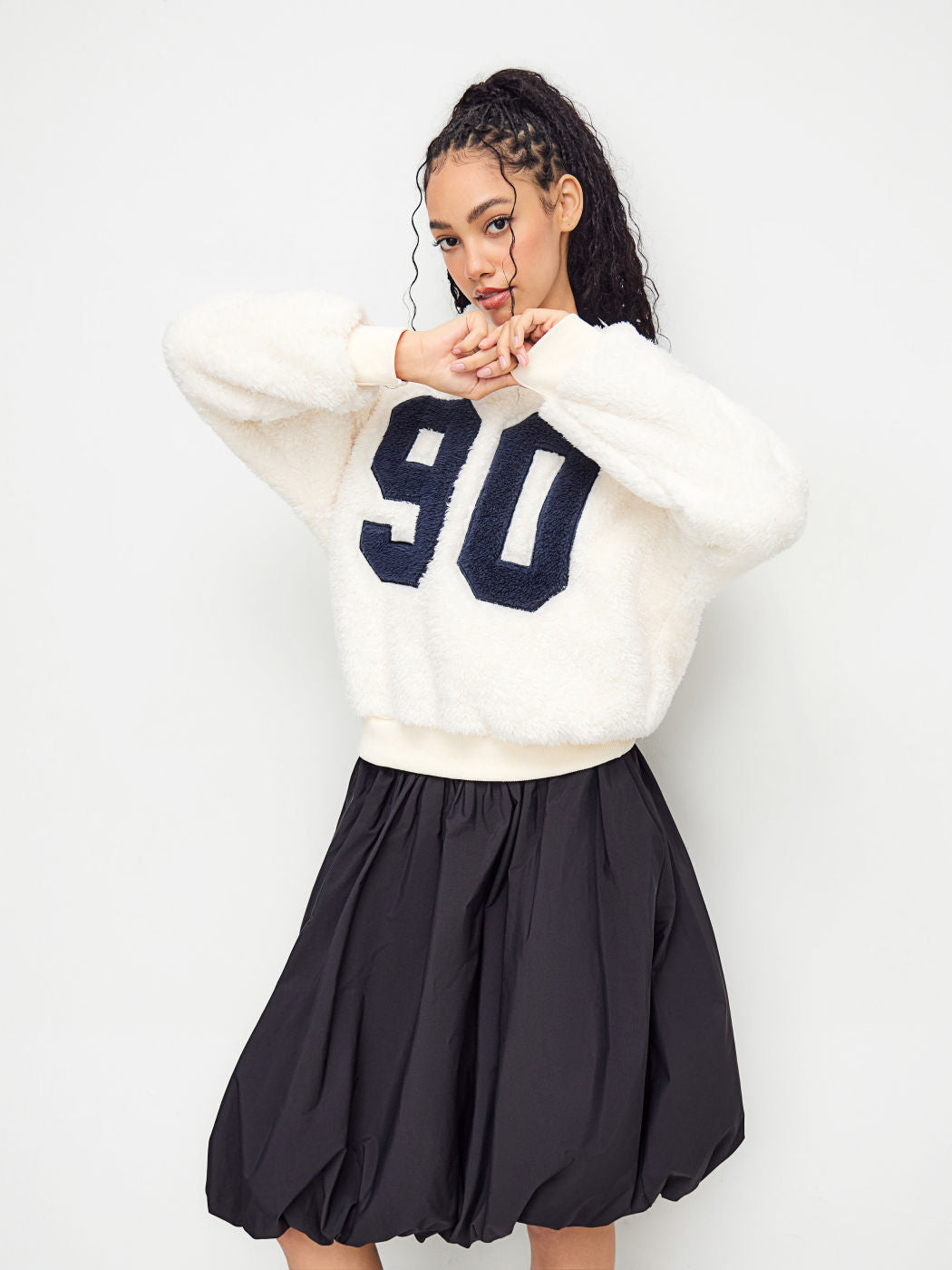 90 Fleece Sherpa Graphic Hoodie