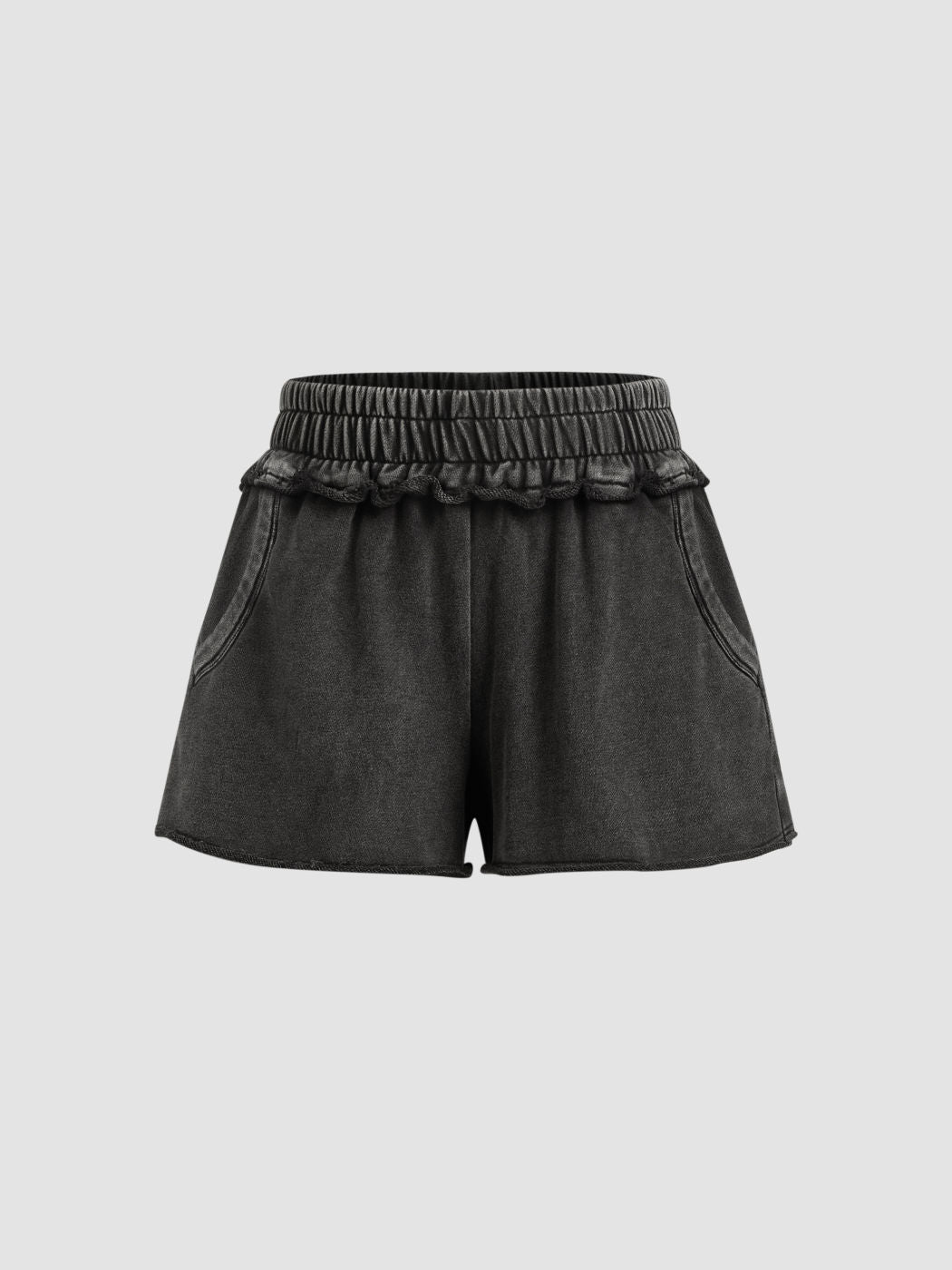 100% Cotton Mid Rise Elastic Waist Micro Shorts