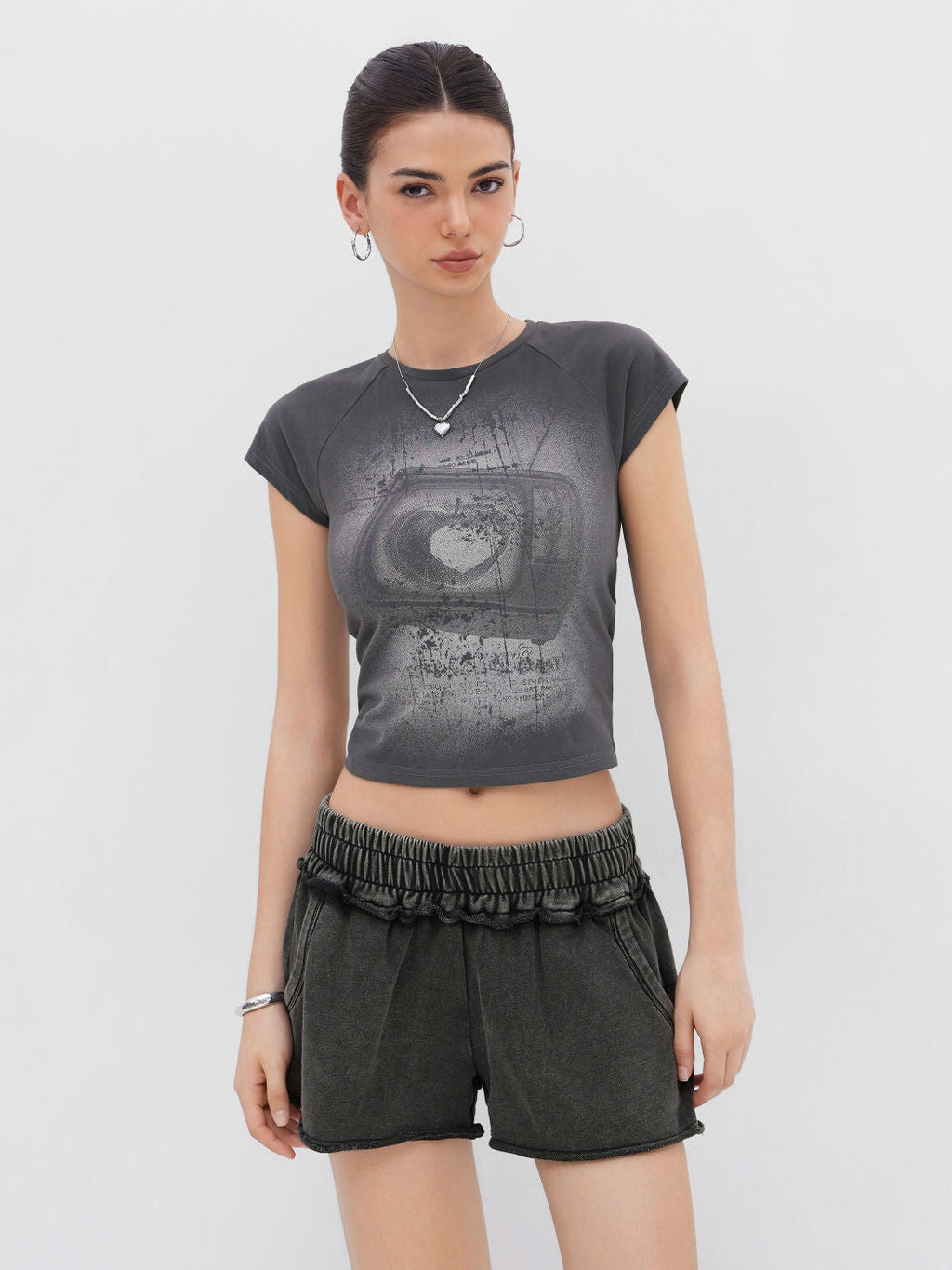 100% Cotton Mid Rise Elastic Waist Micro Shorts
