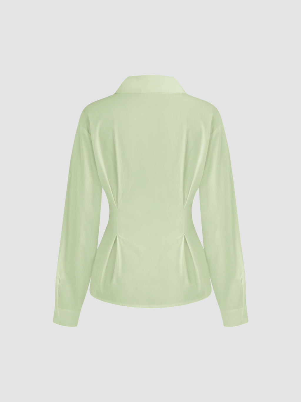 100% Cotton Polo Stripe Waist-cinching Shirt