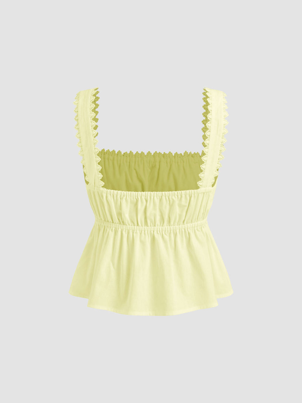 100% Cotton Square Neck Broderie Anglaise Tie Front Bow Top