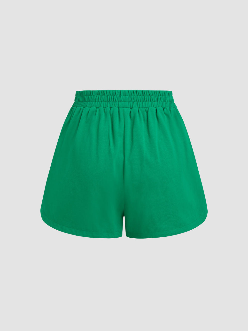 100% Cotton Side Stripe Embroidery Elastic Waist Micro Shorts