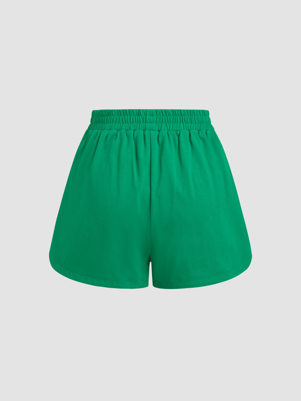 100% Cotton Side Stripe Embroidery Elastic Waist Micro Shorts