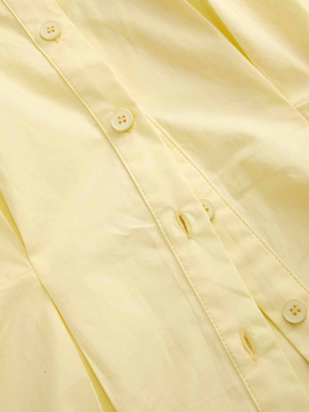 100% Cotton Ruched Cinched Waist Split Shirt