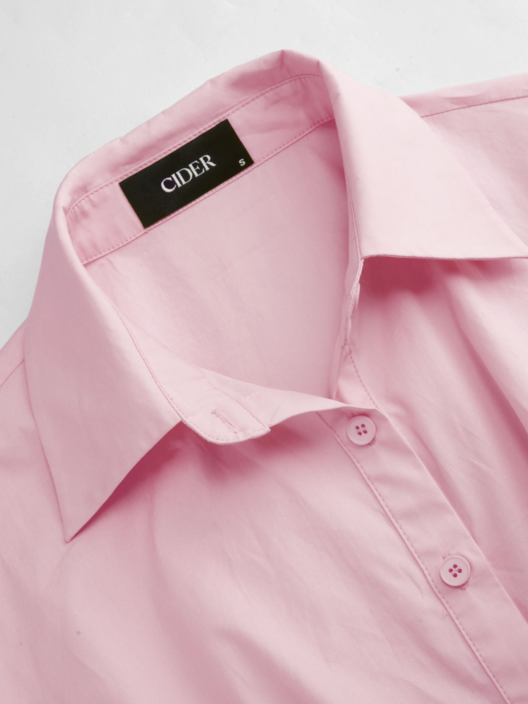 100% Cotton Ruched Cinched Waist Split Shirt