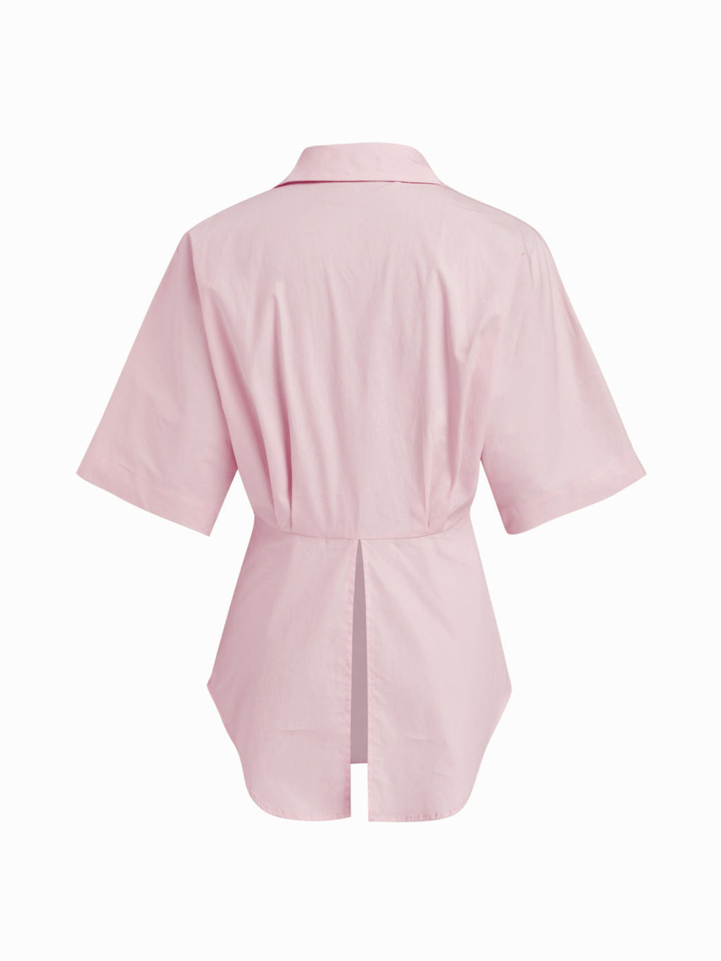 100% Cotton Ruched Cinched Waist Split Shirt