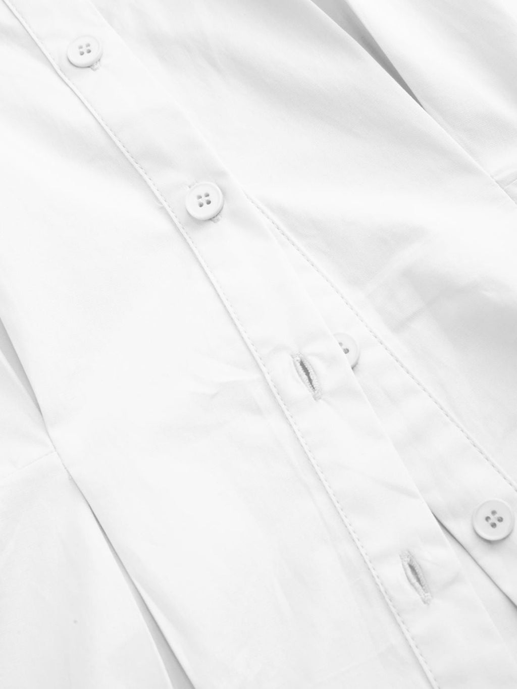 100% Cotton Ruched Cinched Waist Split Shirt