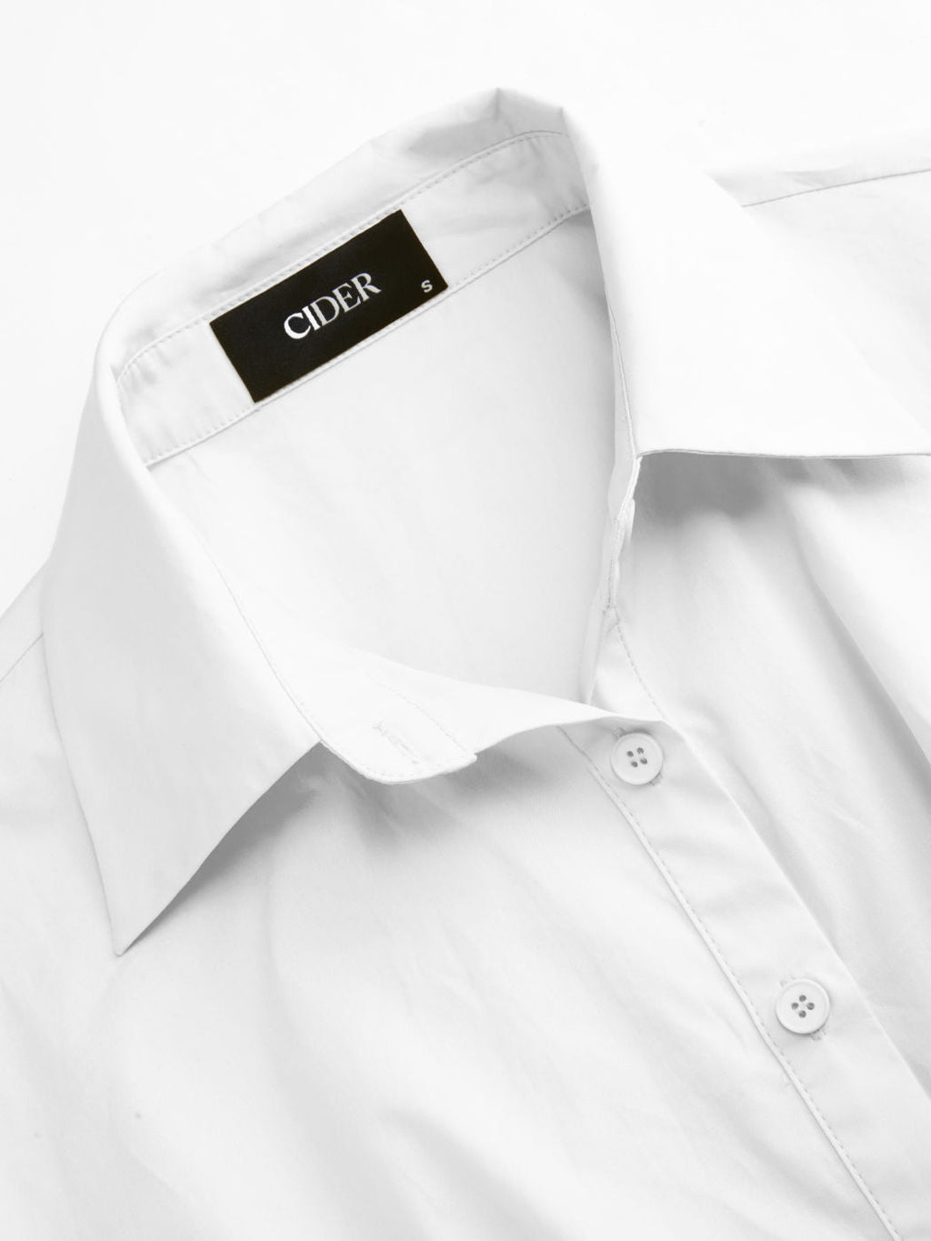 100% Cotton Ruched Cinched Waist Split Shirt