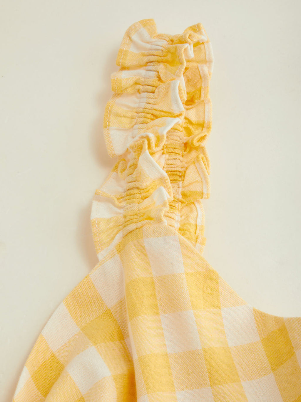 100% Cotton Gingham Sweetheart Neck Bowknot Cami Mini Dress