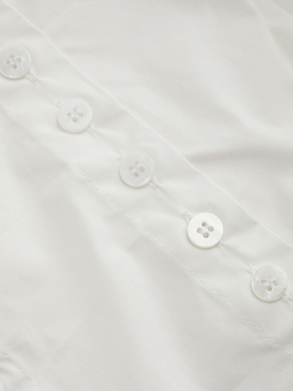 100% Cotton Asymmetrical Neck Button Curved Hem Short Sleeve Blouse