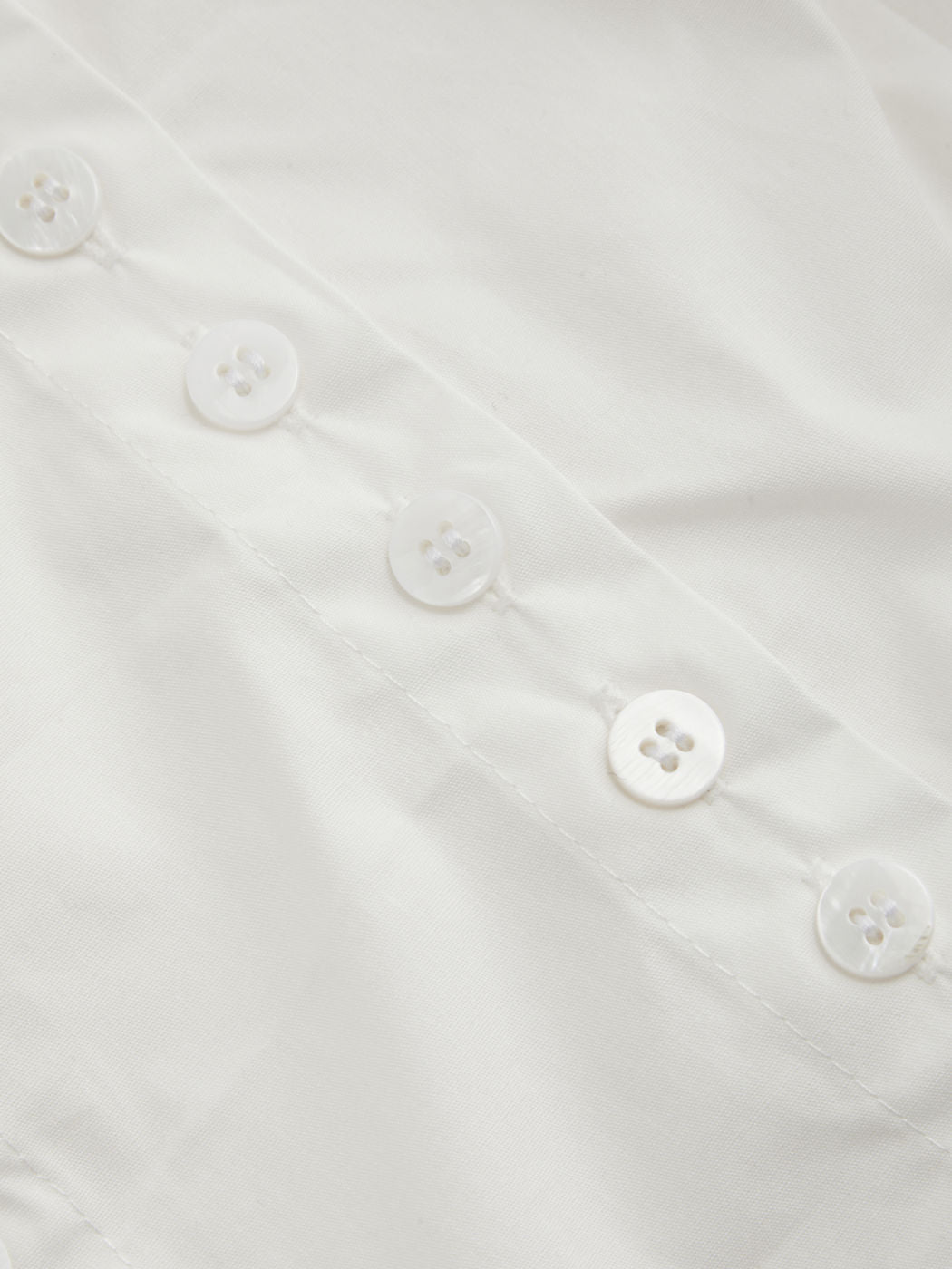 100% Cotton Asymmetrical Neck Button Curved Hem Short Sleeve Blouse