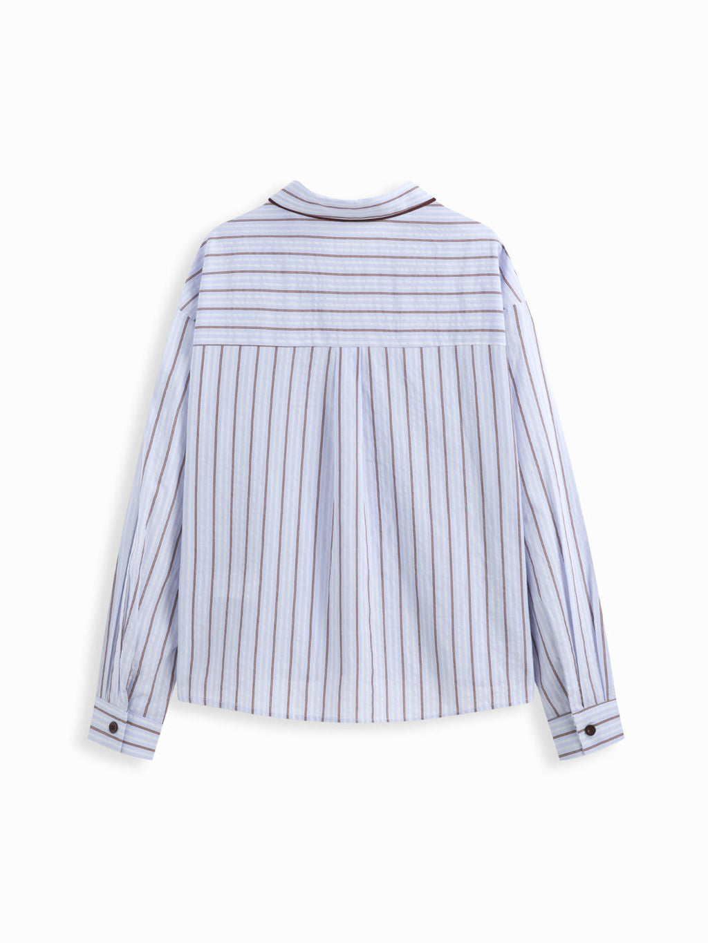 100% Cotton Collar Stripe Oversized Top & Mid Rise Check Drawstring Shorts Loungewear Set