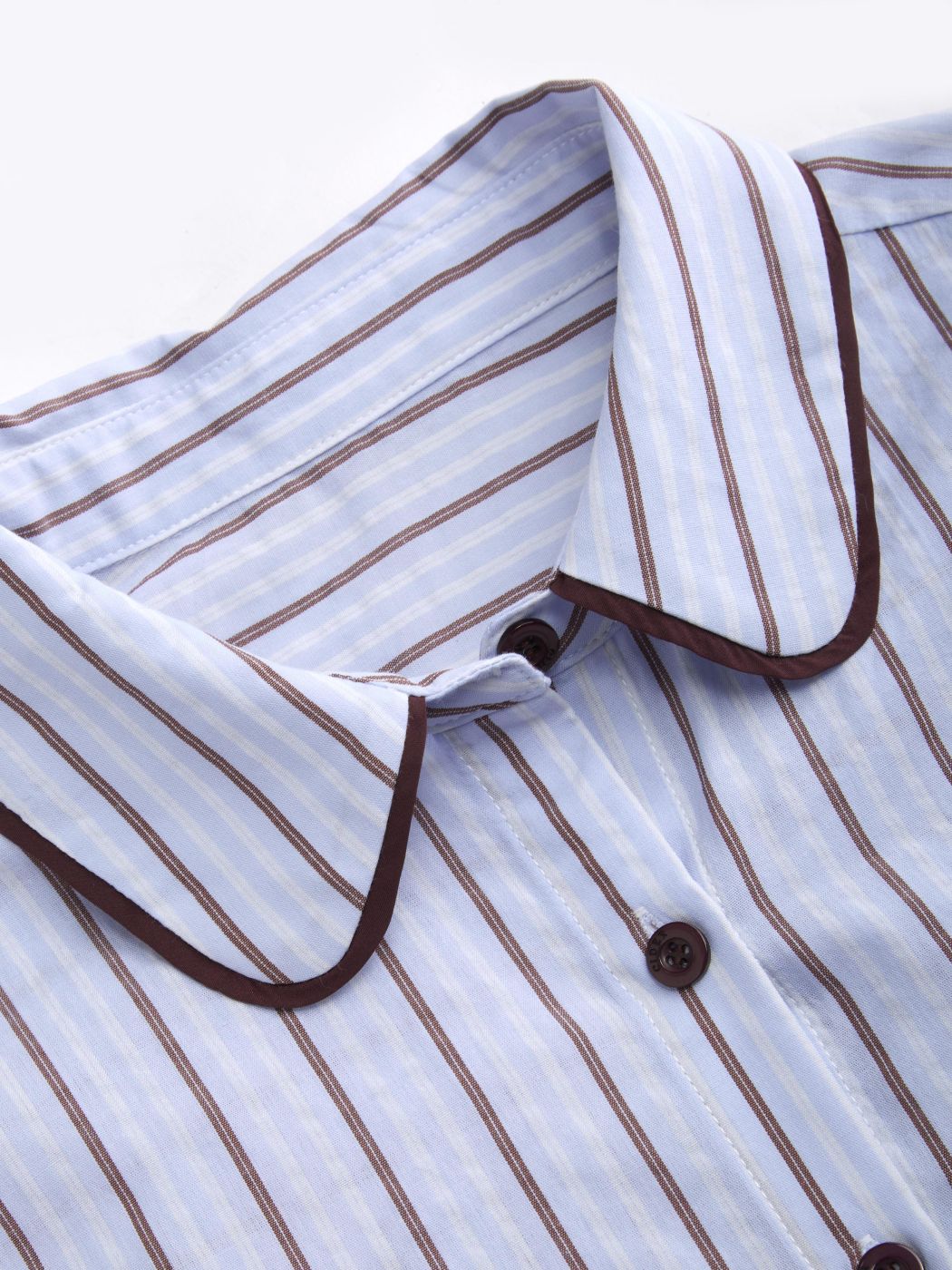 100% Cotton Collar Stripe Oversized Top & Mid Rise Check Drawstring Shorts Loungewear Set