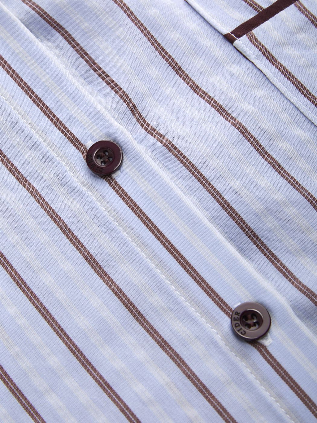 100% Cotton Collar Stripe Oversized Top & Mid Rise Check Drawstring Shorts Loungewear Set