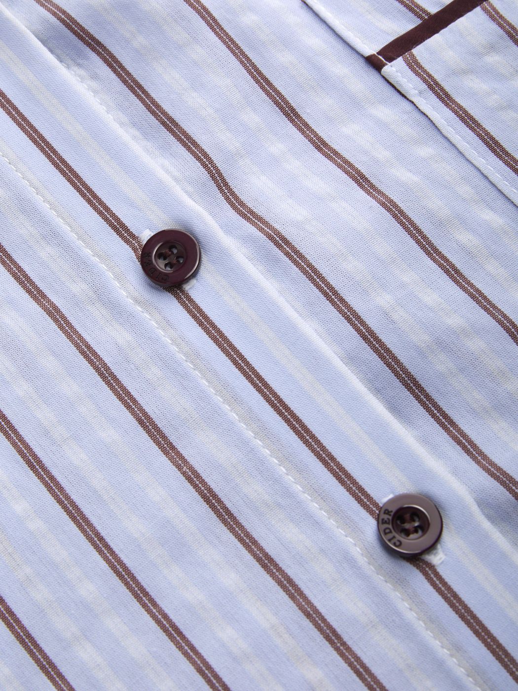 100% Cotton Collar Stripe Oversized Top & Mid Rise Check Drawstring Shorts Loungewear Set