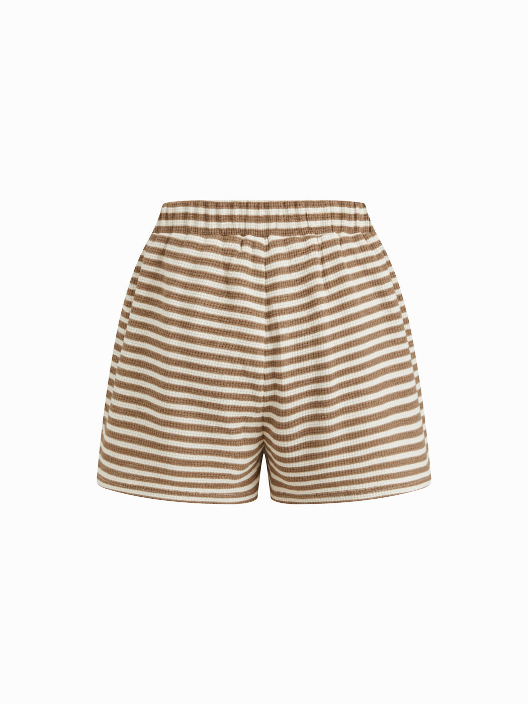 100% Cotton Square Neck Stripe Split Top & Wide Leg Shorts Set