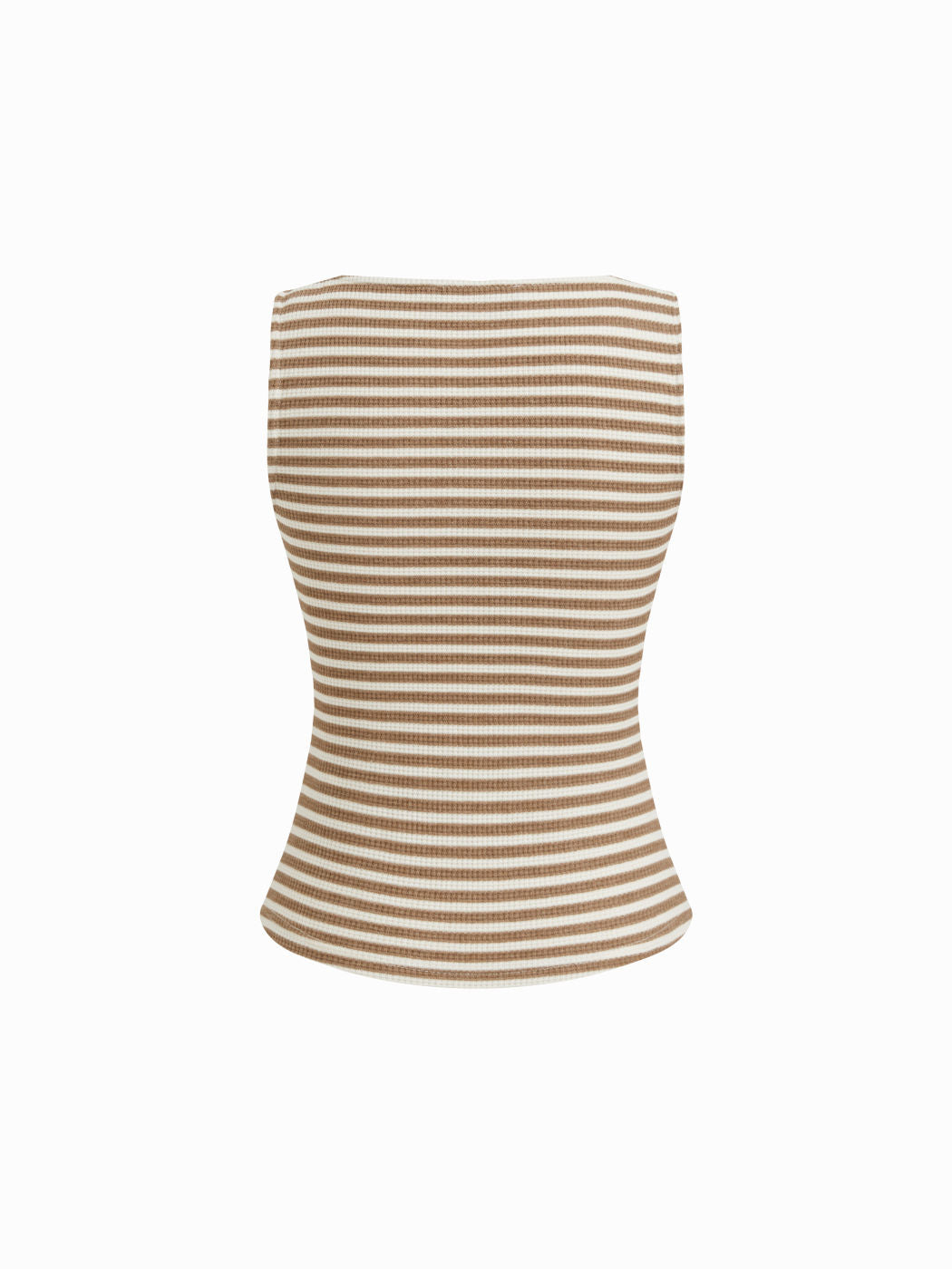 100% Cotton Square Neck Stripe Split Top & Wide Leg Shorts Set