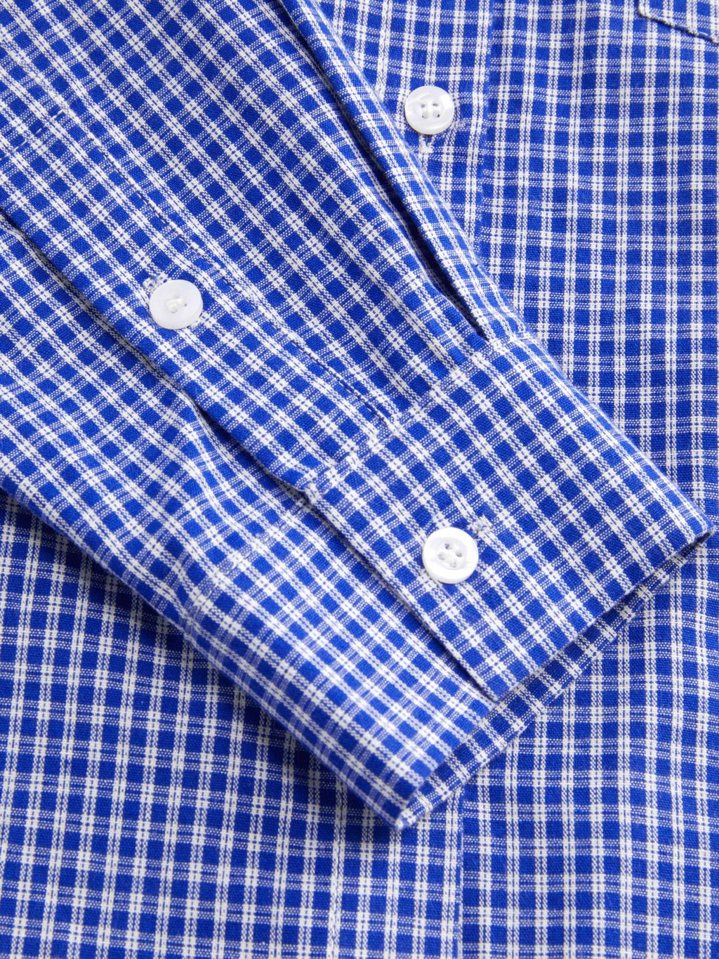 100% Cotton Collar Gingham Embroidery Long Sleeve Oversized Shirt