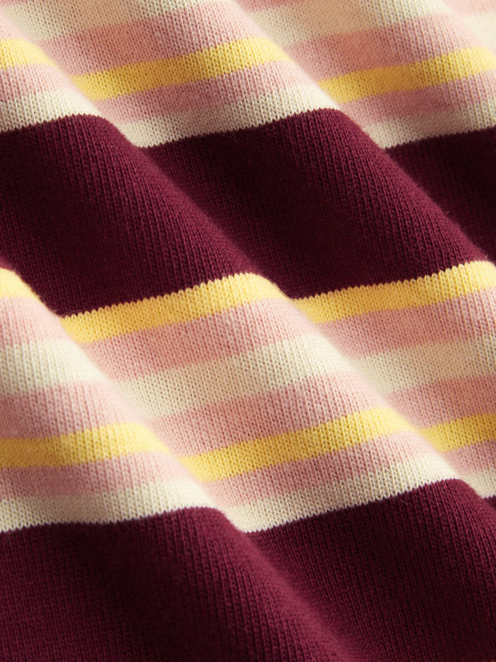 100% Cotton Stripe Polo Neck Long Sleeve Oversized Sweatshirt Curve & Plus