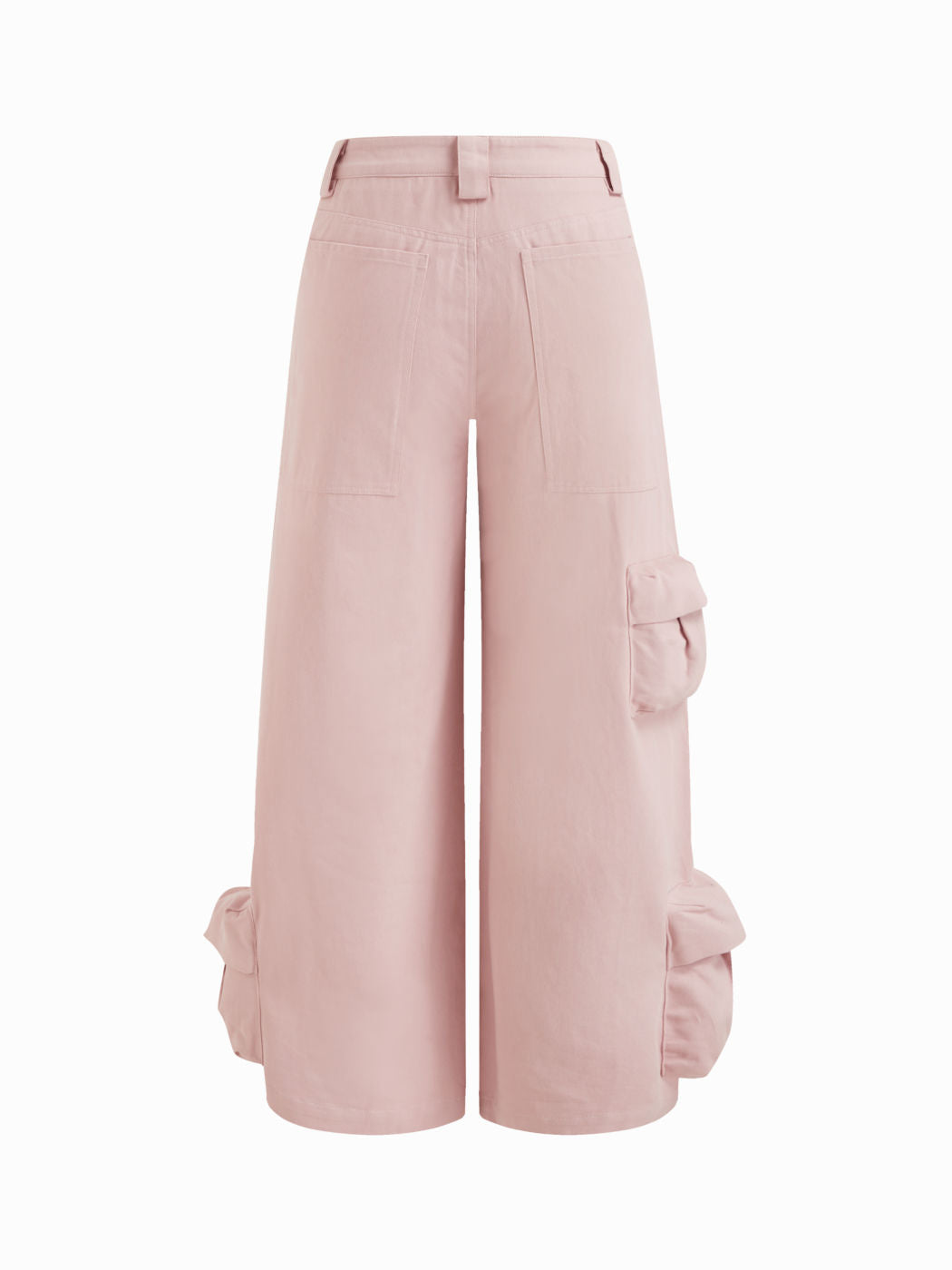 100% Cotton Mid Rise Multi-pocket Straight Leg Cargo Trousers