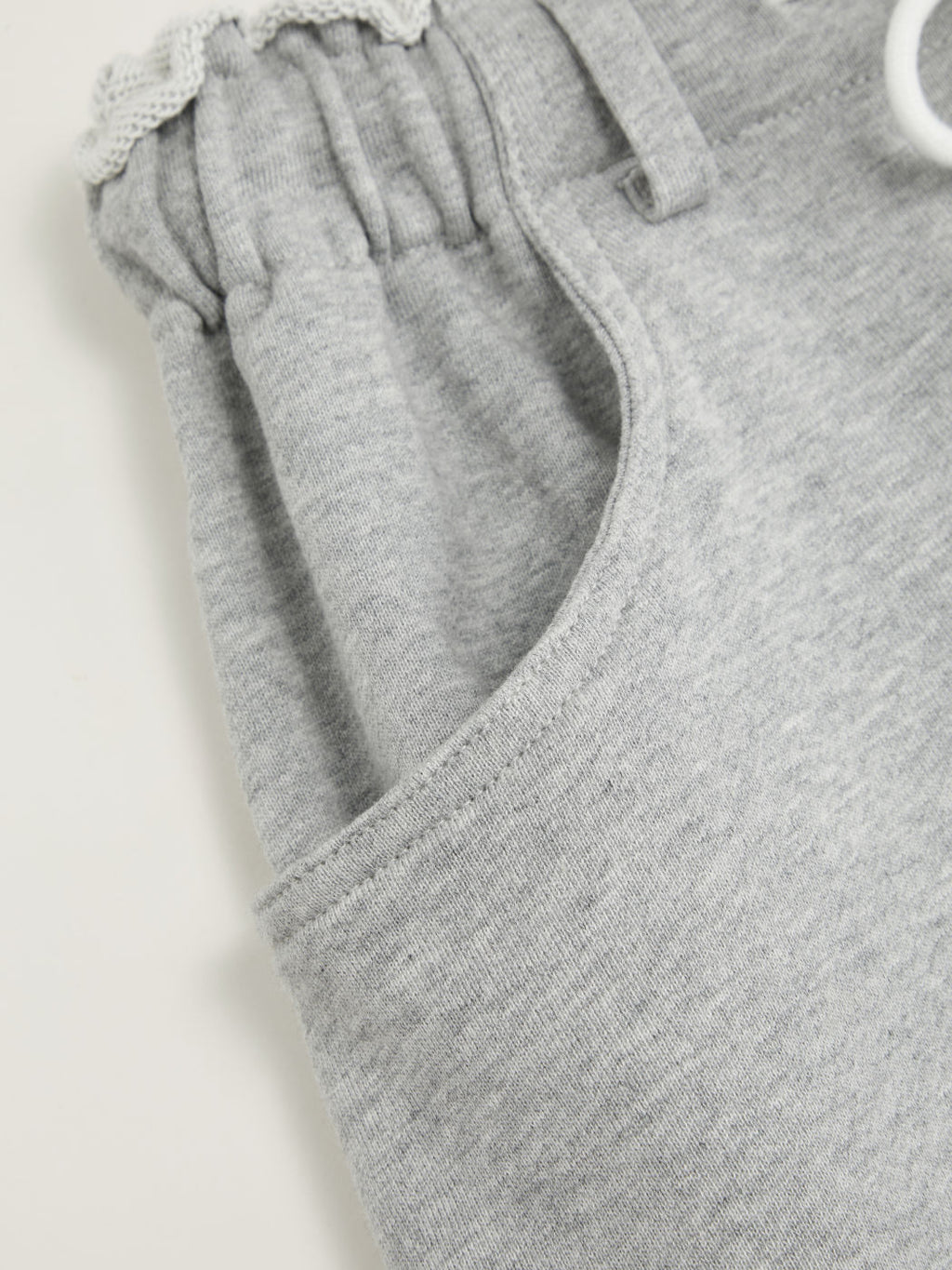 100% Cotton Low Rise Drawstring Pocket Straight Leg Sweatpants