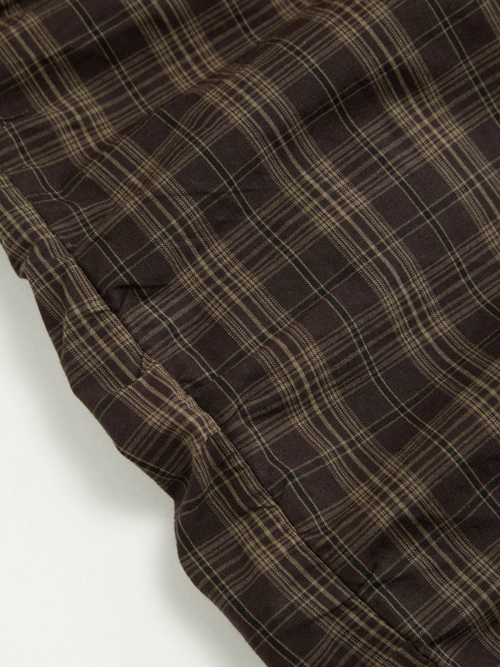 100% Cotton Mid Rise Plaid Ruched Bermuda Shorts