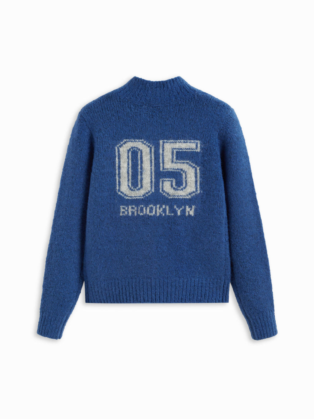 05 Knit Wool-blend Stand Collar Long Sleeve Zip Through Cardigan
