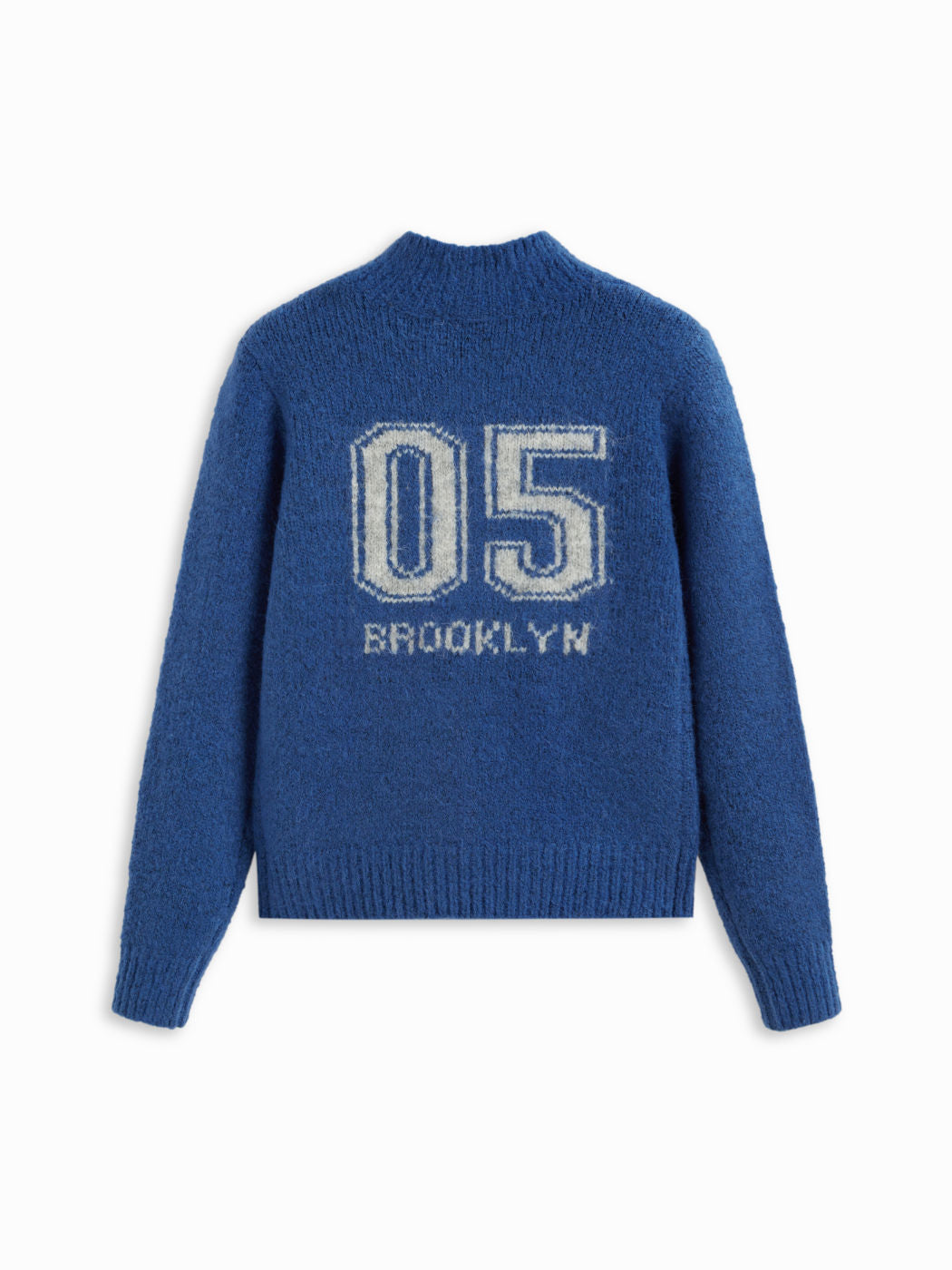 05 Knit Wool-blend Stand Collar Long Sleeve Zip Through Cardigan