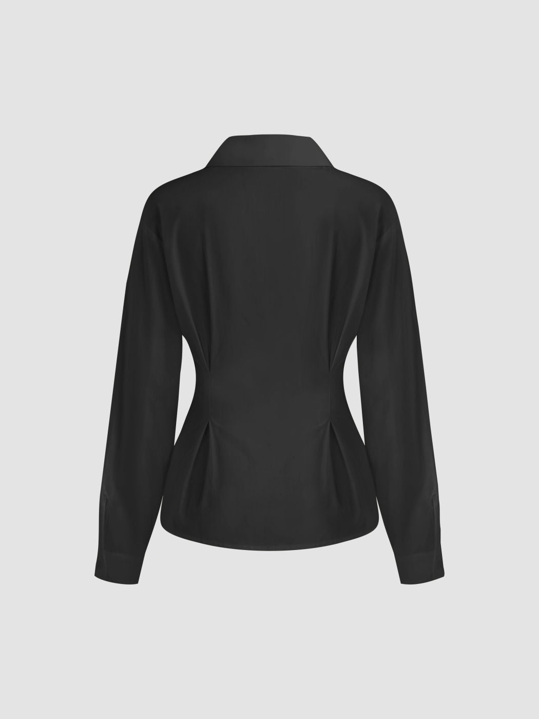 100% Cotton Polo Stripe Waist-cinching Shirt