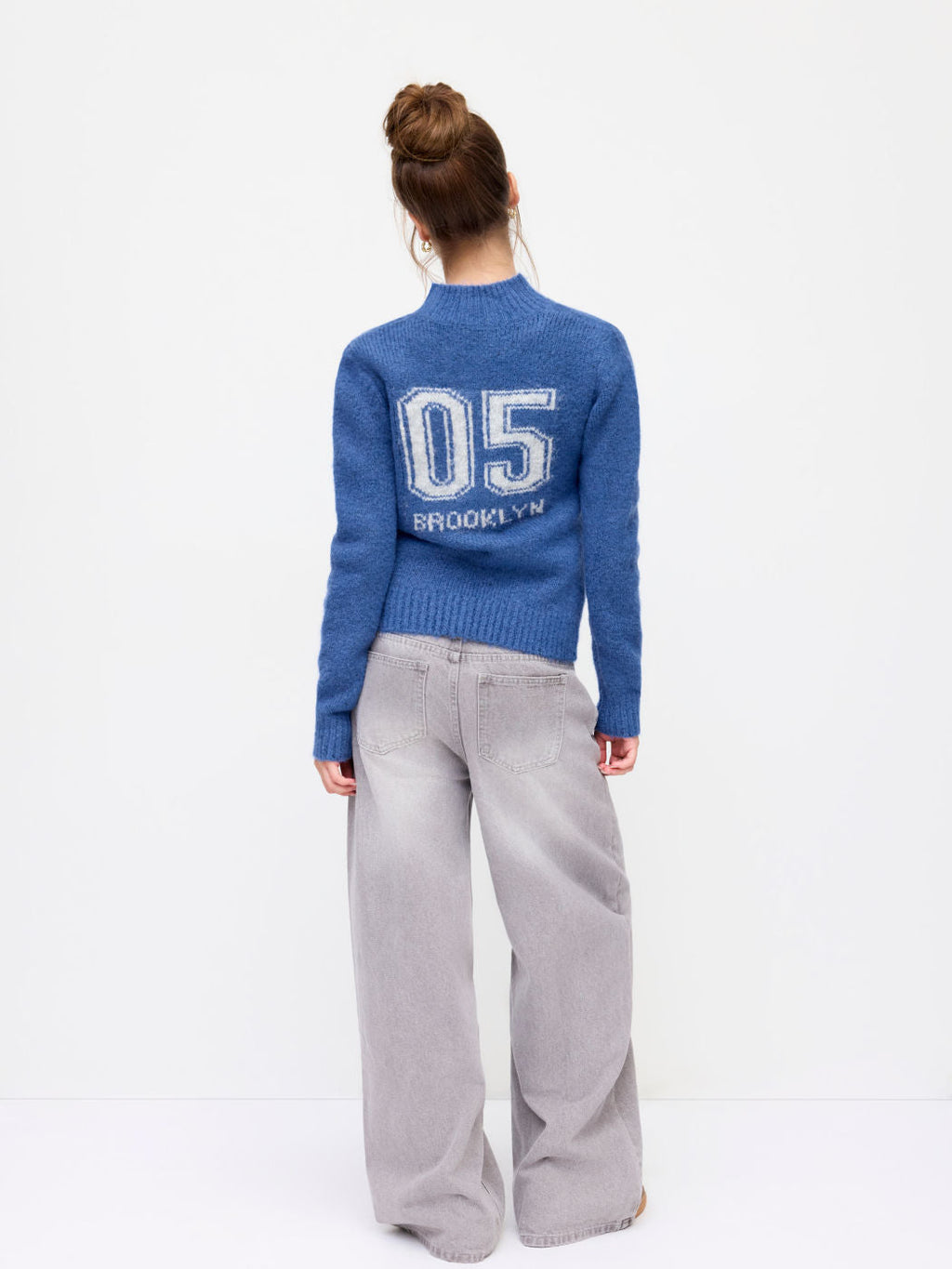 05 Knit Wool-blend Stand Collar Long Sleeve Zip Through Cardigan