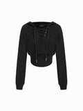 100% Cotton Hooded Corset Hoodie
