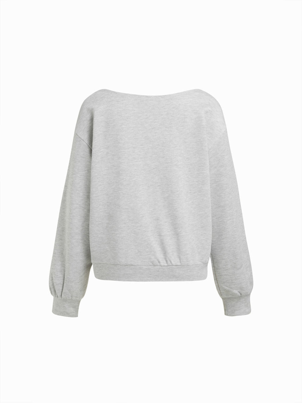 90 Terry Asymmetrical Neck Long Sleeve Sweatshirt