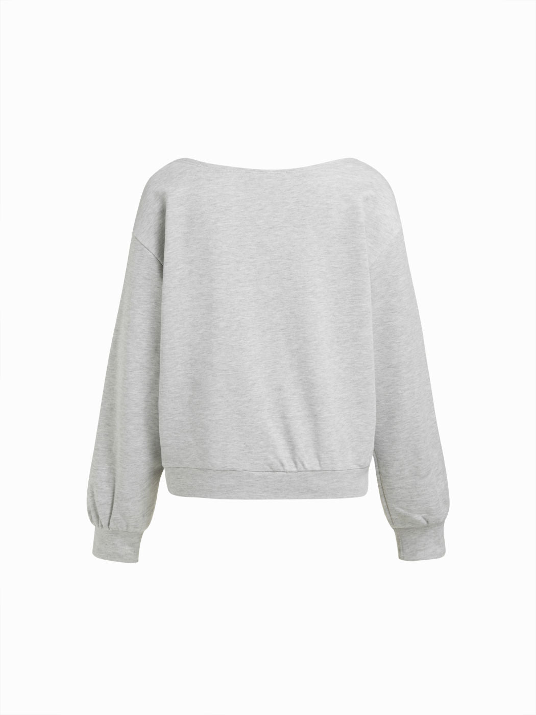 90 Terry Asymmetrical Neck Long Sleeve Sweatshirt