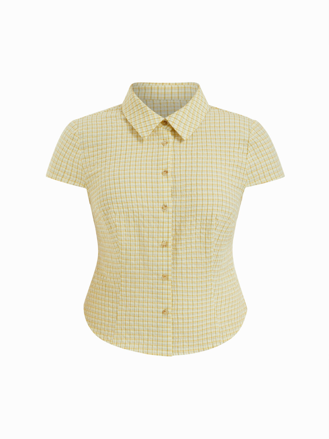100% Cotton Tartan Short Sleeve Blouse Curve & Plus