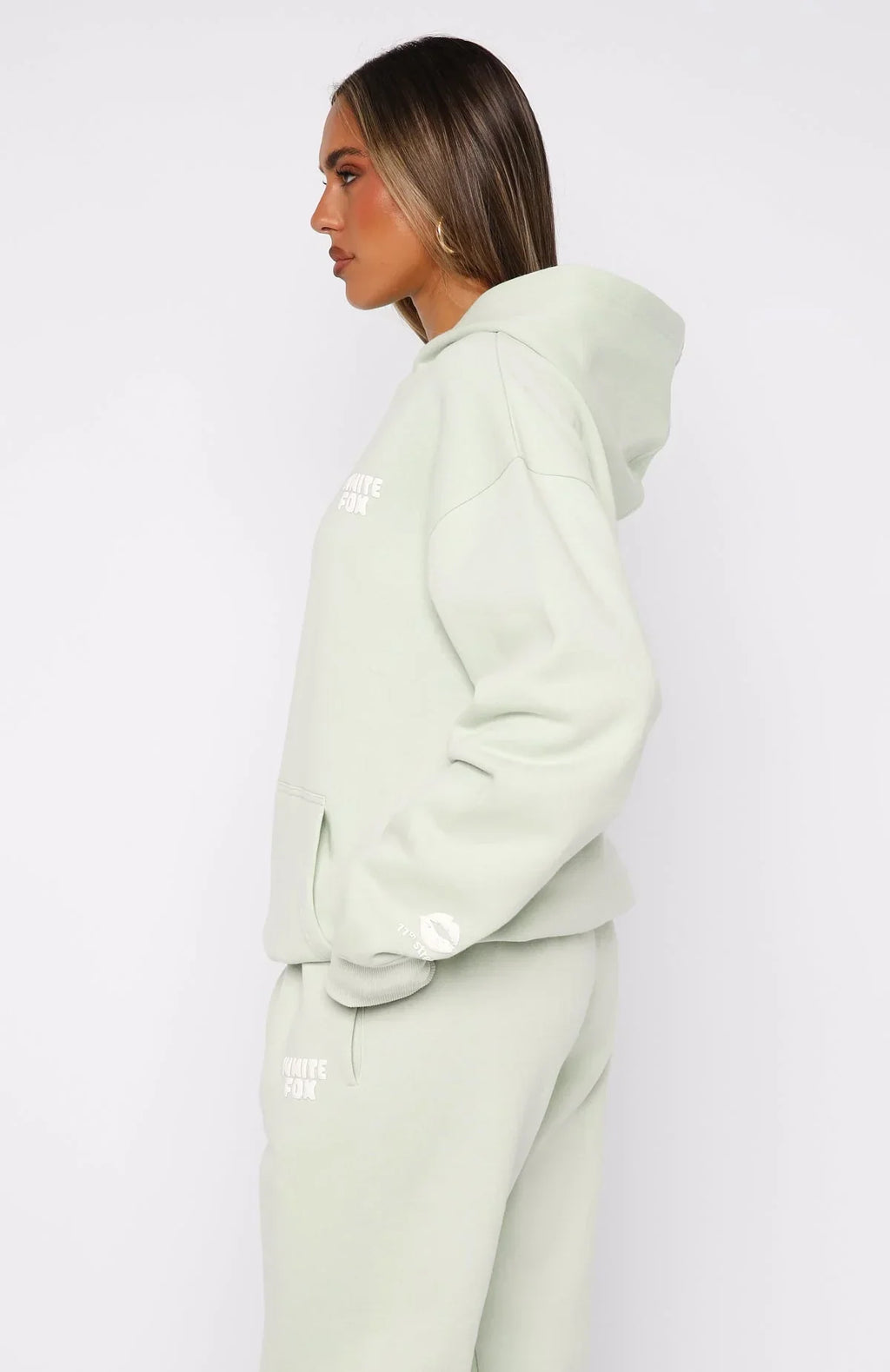 11th Street Keeping It Real Oversized Hoodie Iced Matcha