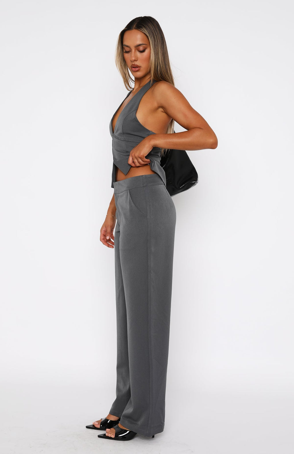 Only Acting Pants Charcoal
