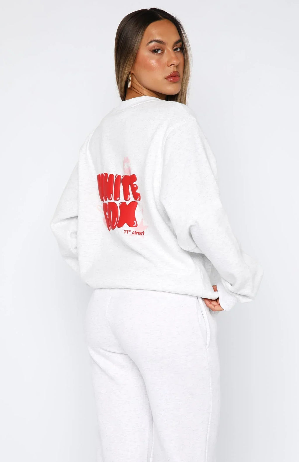 11th Street Sweet Kisses Oversized Sweater Cherry Glaze