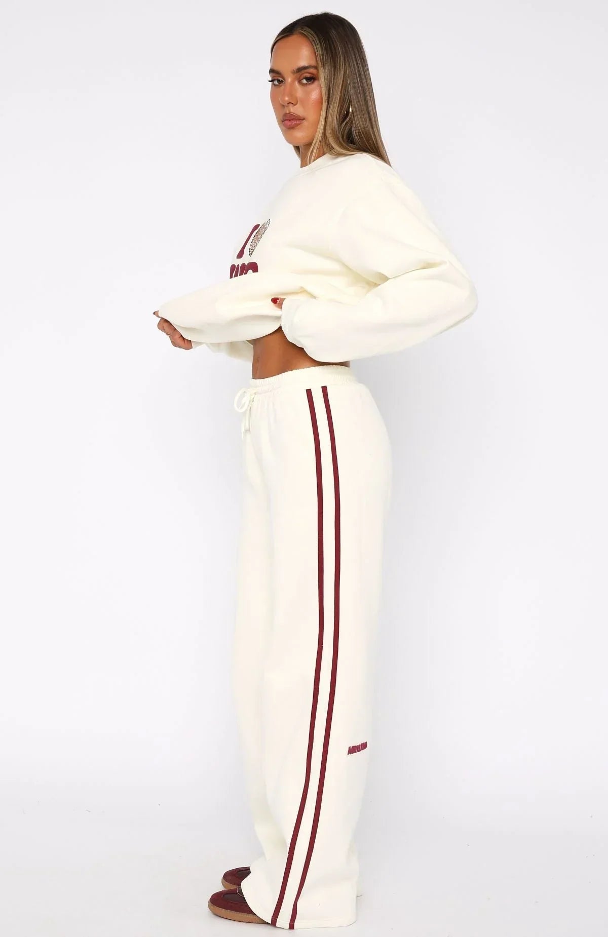 11th Street Out & About Wide Leg Sweatpants Cake Batter