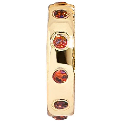 14K Gold Birthstone Charm Beads - Garnet