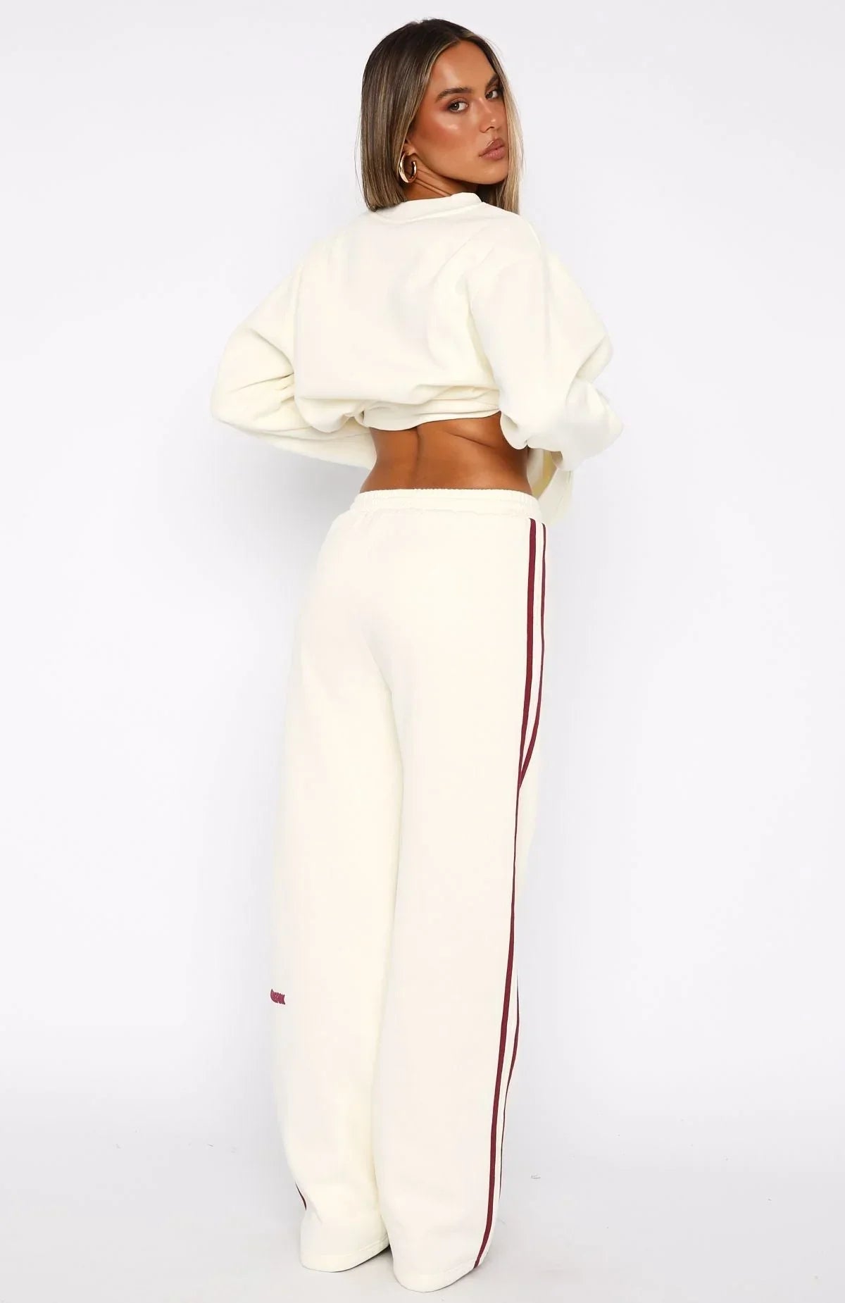 11th Street Out & About Wide Leg Sweatpants Cake Batter