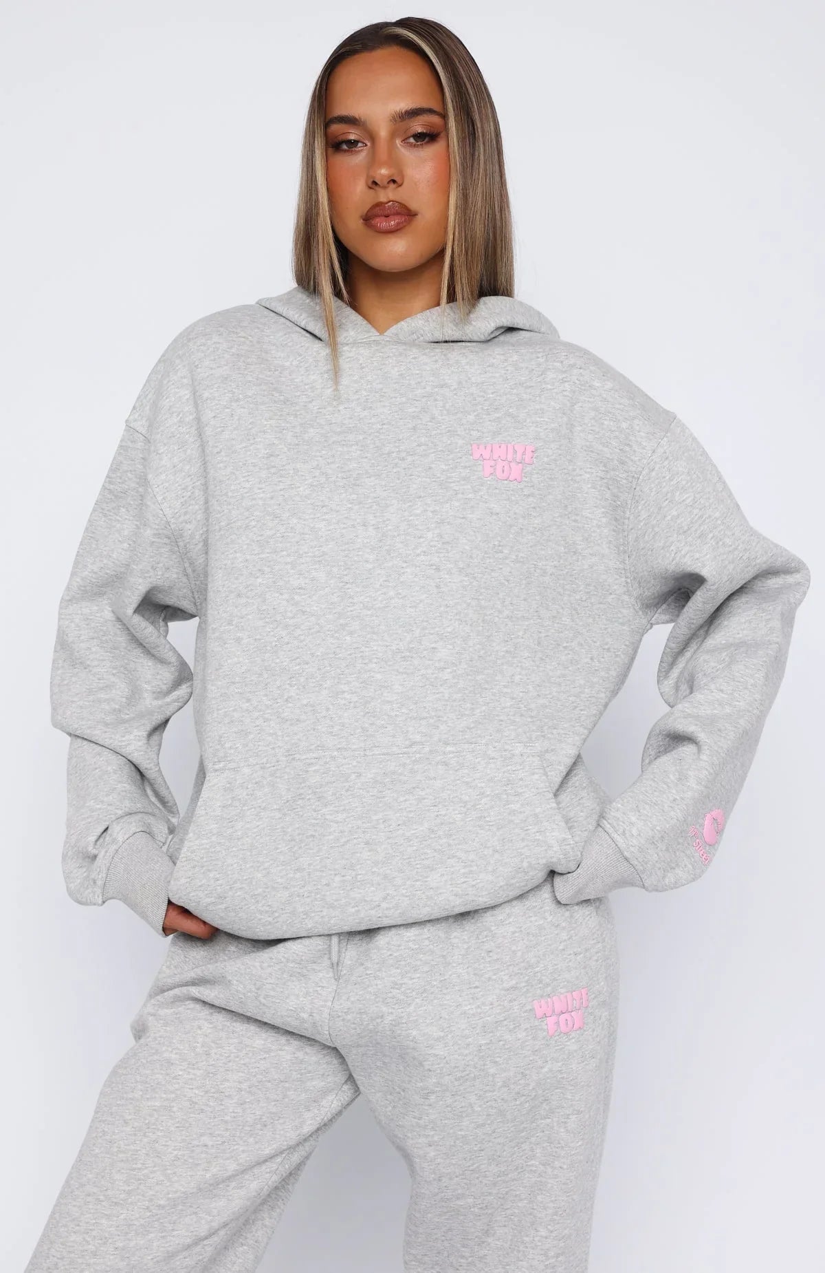 11th Street Keeping It Real Oversized Hoodie Jelly Bean