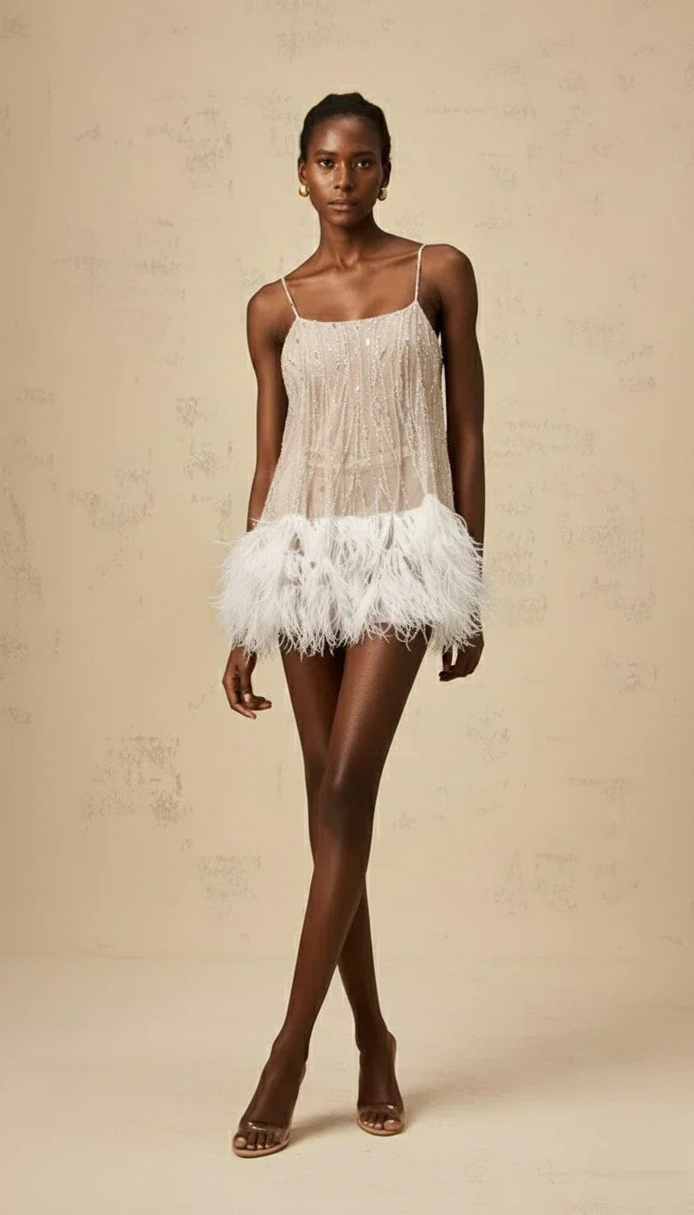 Aella Lace Backless Mini Dress